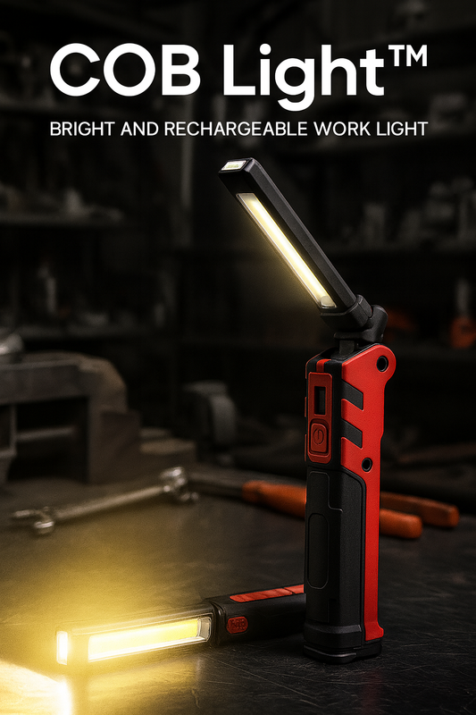 ⭐ MomentiQ™ COB Light™ – Lámpara de Inspección Recargable 800LM | Iluminación Profesional 360°